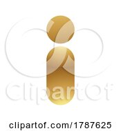 Golden Letter I Symbol On A White Background Icon 7