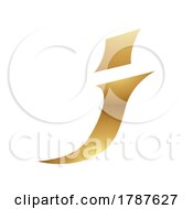 Poster, Art Print Of Golden Letter J Symbol On A White Background - Icon 9