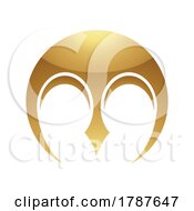 Poster, Art Print Of Golden Letter M Symbol On A White Background - Icon 2