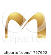 Poster, Art Print Of Golden Letter M Symbol On A White Background - Icon 7