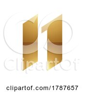 Poster, Art Print Of Golden Letter N Symbol On A White Background - Icon 3