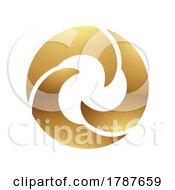 Poster, Art Print Of Golden Letter O Symbol On A White Background - Icon 5