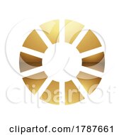 Poster, Art Print Of Golden Letter O Symbol On A White Background - Icon 7