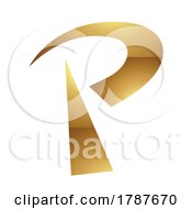 Poster, Art Print Of Golden Letter P Symbol On A White Background - Icon 7