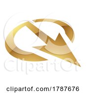 Poster, Art Print Of Golden Letter Q Symbol On A White Background - Icon 4
