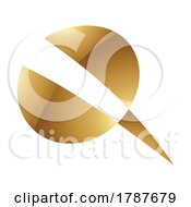 Poster, Art Print Of Golden Letter Q Symbol On A White Background - Icon 7
