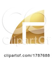 Poster, Art Print Of Golden Letter R Symbol On A White Background - Icon 7