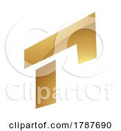 Poster, Art Print Of Golden Letter R Symbol On A White Background - Icon 9