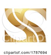 Poster, Art Print Of Golden Letter S Symbol On A White Background - Icon 4