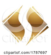 Poster, Art Print Of Golden Letter S Symbol On A White Background - Icon 7