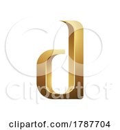 01/24/2023 - Golden Embossed Letter D On A White Background