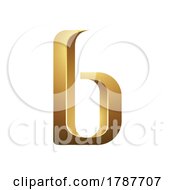 01/24/2023 - Golden Embossed Letter B On A White Background