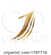01/24/2023 - Golden Letter J Symbol On A White Background Icon 1