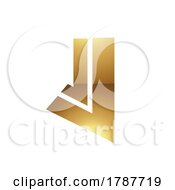 Poster, Art Print Of Golden Letter J Symbol On A White Background - Icon 4