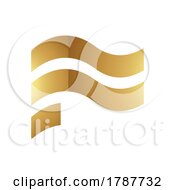 Poster, Art Print Of Golden Letter F Symbol On A White Background - Icon 3
