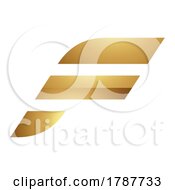 Poster, Art Print Of Golden Letter F Symbol On A White Background - Icon 4