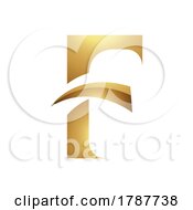 Poster, Art Print Of Golden Letter F Symbol On A White Background - Icon 9