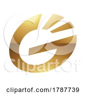 Poster, Art Print Of Golden Letter G Symbol On A White Background - Icon 1