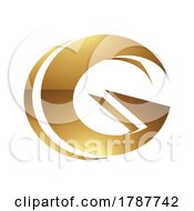 Poster, Art Print Of Golden Letter G Symbol On A White Background - Icon 4
