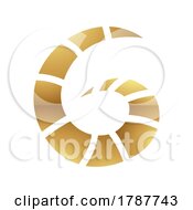 Poster, Art Print Of Golden Letter G Symbol On A White Background - Icon 5