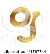 Poster, Art Print Of Golden Letter G Symbol On A White Background - Icon 6