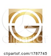 Poster, Art Print Of Golden Letter G Symbol On A White Background - Icon 7