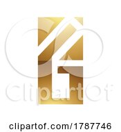 Poster, Art Print Of Golden Letter G Symbol On A White Background - Icon 8