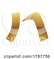 Poster, Art Print Of Golden Letter N Symbol On A White Background - Icon 7