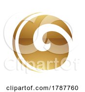 Poster, Art Print Of Golden Letter O Symbol On A White Background - Icon 2