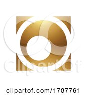 Poster, Art Print Of Golden Letter O Symbol On A White Background - Icon 3