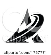 Poster, Art Print Of Curved Black Triangle With An Arrow