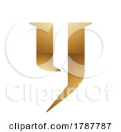 Golden Letter Y Symbol On A White Background Icon 7