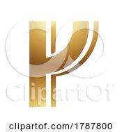 Golden Letter Y Symbol On A White Background Icon 2