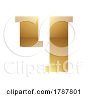 Golden Letter Y Symbol On A White Background Icon 3