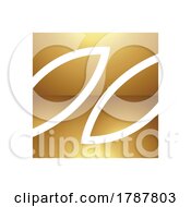 Poster, Art Print Of Golden Letter Z Symbol On A White Background - Icon 9