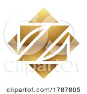 Golden Letter Z Symbol On A White Background Icon 8