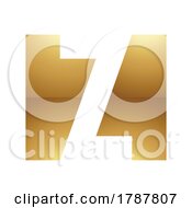 Golden Letter Z Symbol On A White Background Icon 3