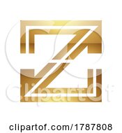 Poster, Art Print Of Golden Letter Z Symbol On A White Background - Icon 4