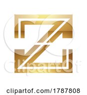Golden Letter Z Symbol On A White Background Icon 4