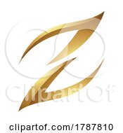 Poster, Art Print Of Golden Letter Z Symbol On A White Background - Icon 6