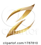 Golden Letter Z Symbol On A White Background Icon 6