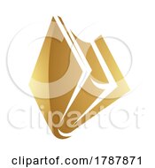 Poster, Art Print Of Golden Book Icon On A White Background