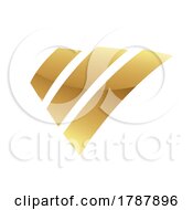 Poster, Art Print Of Golden Glossy Bars On A White Background