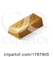Poster, Art Print Of Gold Bar With Darker Embossed Text