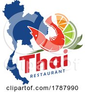 Poster, Art Print Of Shrimp Citrus And Thai Map