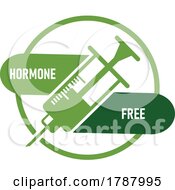 Poster, Art Print Of Green Syringe Hormone Free Icon