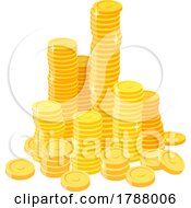 Poster, Art Print Of Stacks Of Coins