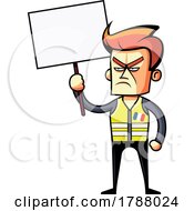 Poster, Art Print Of Worker Protesting