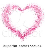Poster, Art Print Of Valentines Day Heart Made Of Tiny Hearts