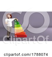 Poster, Art Print Of Young Person Leaning On Energy Rating
